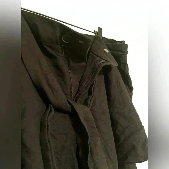 Ava & Viv Black Linen Shorts with Tie Plus Size 2X - Picture 4 of 6